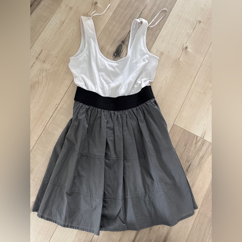 Gray and White Women's  dressses mini